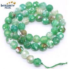 DIY Gemstone Light Green Agate Loose Strand 6 8 10 12mm Facted Stone Agate Rough